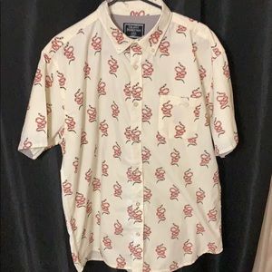 Cream button down with snakes Gucci look alike